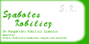 szabolcs kobilicz business card